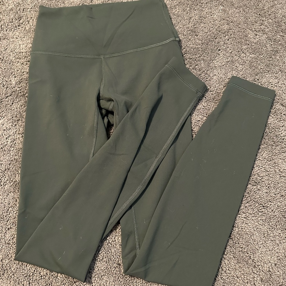 Lululemon leggings, size 2, army green